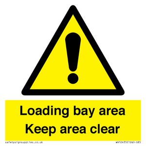 Loading bay area Keep area clear